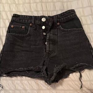 Zara Women's Black Denim Shorts